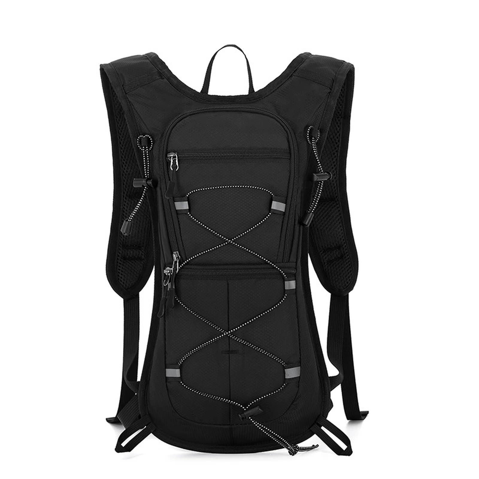 

New 12L Outdoor Sport Bike Cycling Running Hiking Hydration Bag Storage Helmet Pack Waterproof UltraLight Bladder Backpack One Size чёрный