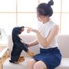 23-66cm Modello Animale Cane Nero Simulazione Grande Ornamento Cane Giocattolo Cucciolo Bassotto Realistico Peluche Cane Animale Domestico Fatto a Mano Decorazione per la Casa