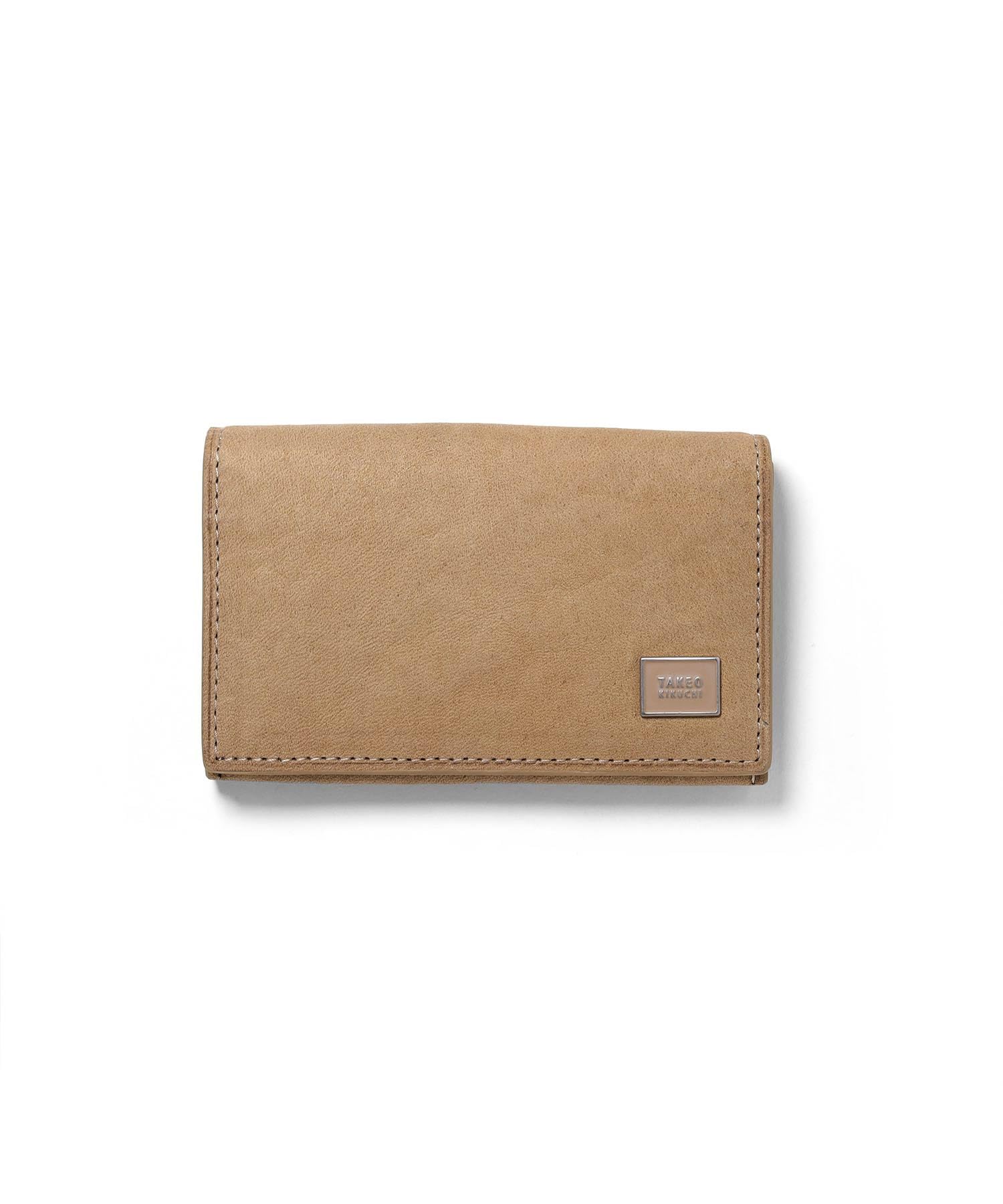 

Takeo Kikuchi Talon Business Card Holder, Men s, Beige