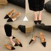 New Style of Flip-flops and Sandals Single Shoes with Thin Heels and One-strap High Heels
