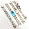 20MM Width Silver Presidential Solid Bracelet 904L Stainless Steel Glide Lock Clasp Wristband for Sub Log NH34 NH35 Watch Case
