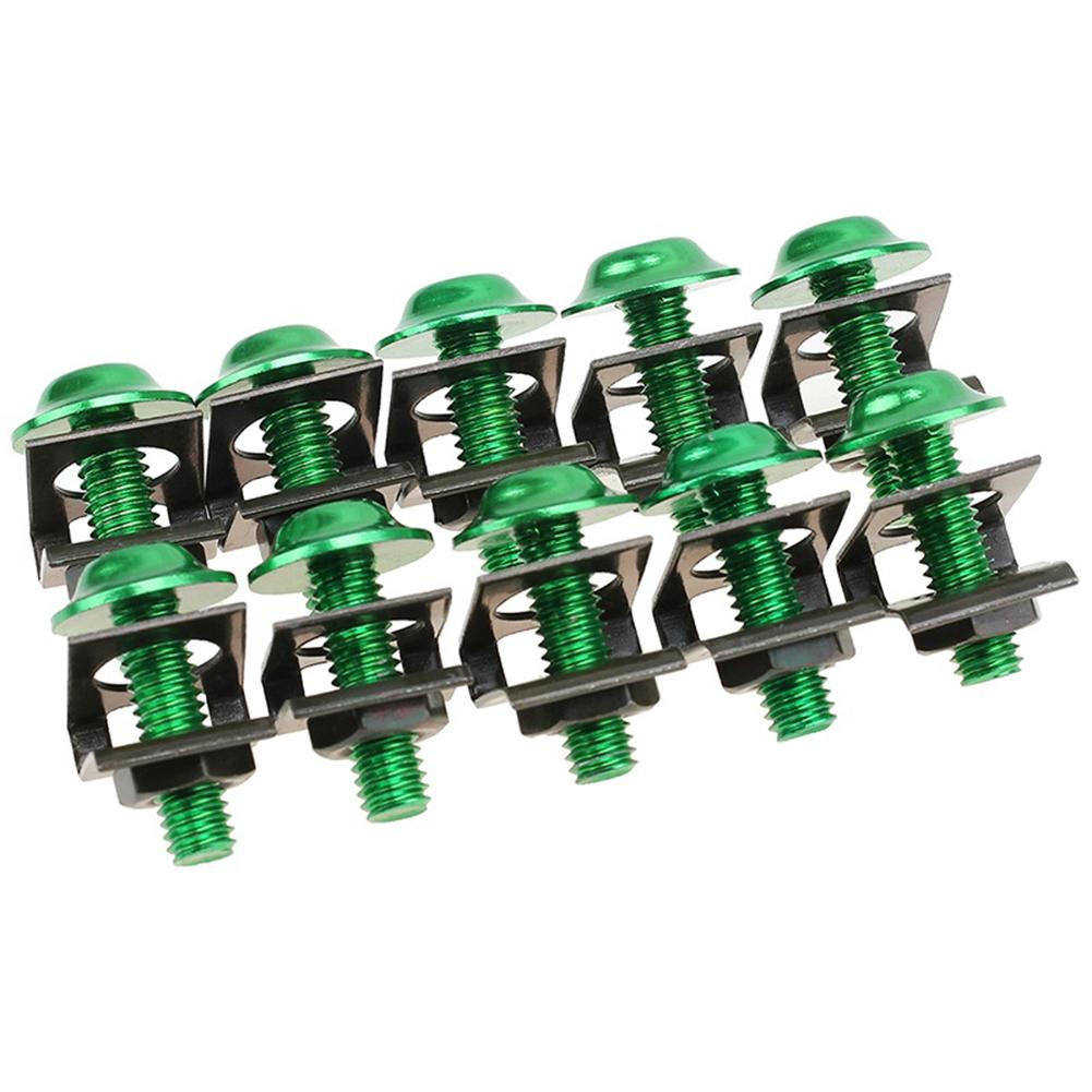 10 Stück 6mm Universelle Motorrad Verkleidung Karosserie Schrauben Roller Muttern M6 Turm Geschwindigkeit Befestigungsclips Schraube