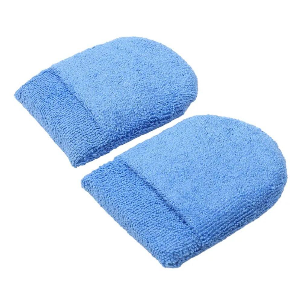 2 PCS Microfiber Car Polishing Sponge U Shape Car Wax Applicator Mitts  Car Detailing Care Tool
