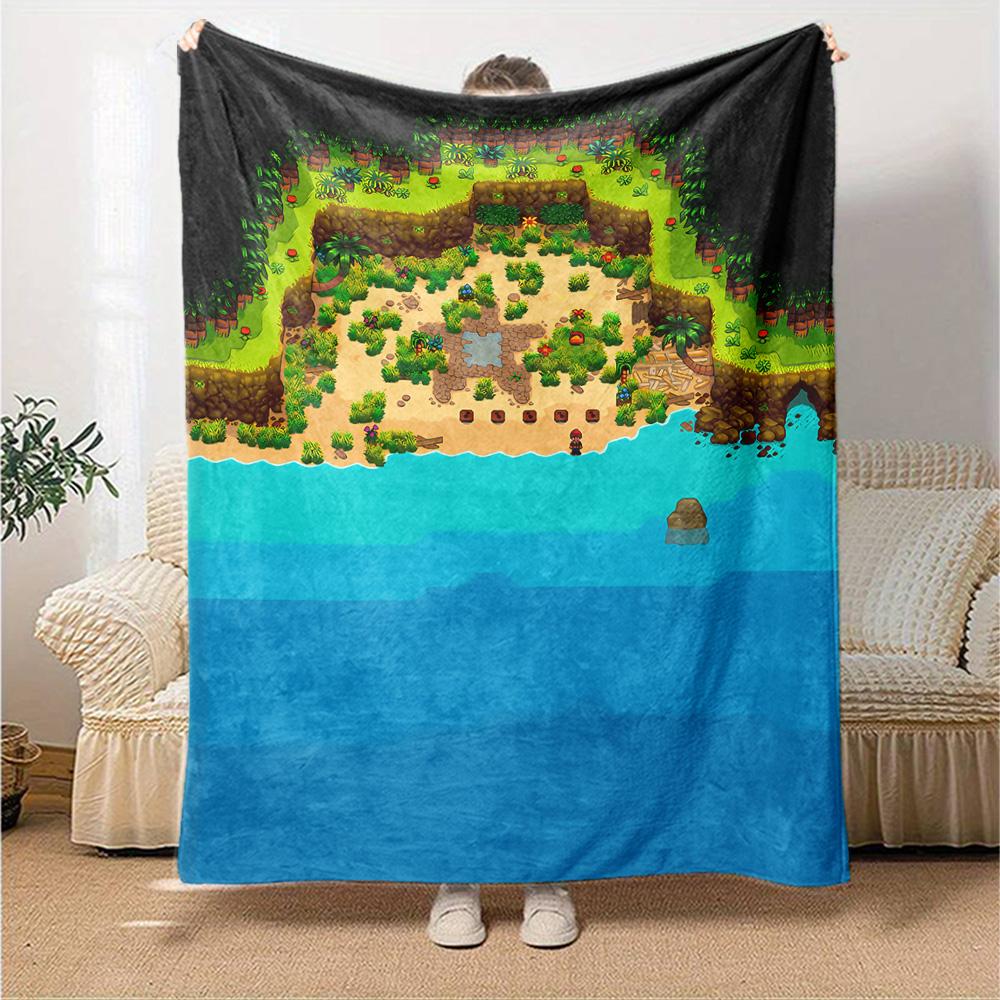 1pc Blanket - game Stardew Valley Print Design,Lightweight Blanket for Sofa,Bed- Soft &Warm,Gift for All Seasons