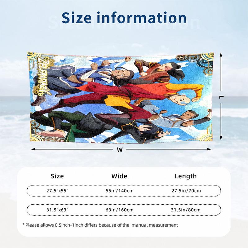 Avatar The Last Airbender Microfiber Beach Towel Quick Dry Sand Free Lightweight Beach Towels for Travel Swimming Camping