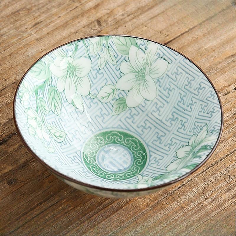 Two-tone Blue-and-white Porcelain Conical Cup Ceramic Gongfu Tea Set Master Cup Japanese-style Tea Bowl Single-cup Tea Tasting Bowl