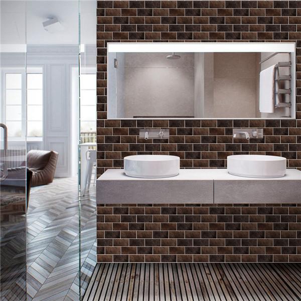 15cmX30cmX6PCS Waterproof Oilproof Wall Sticker Brick Tile Stickers