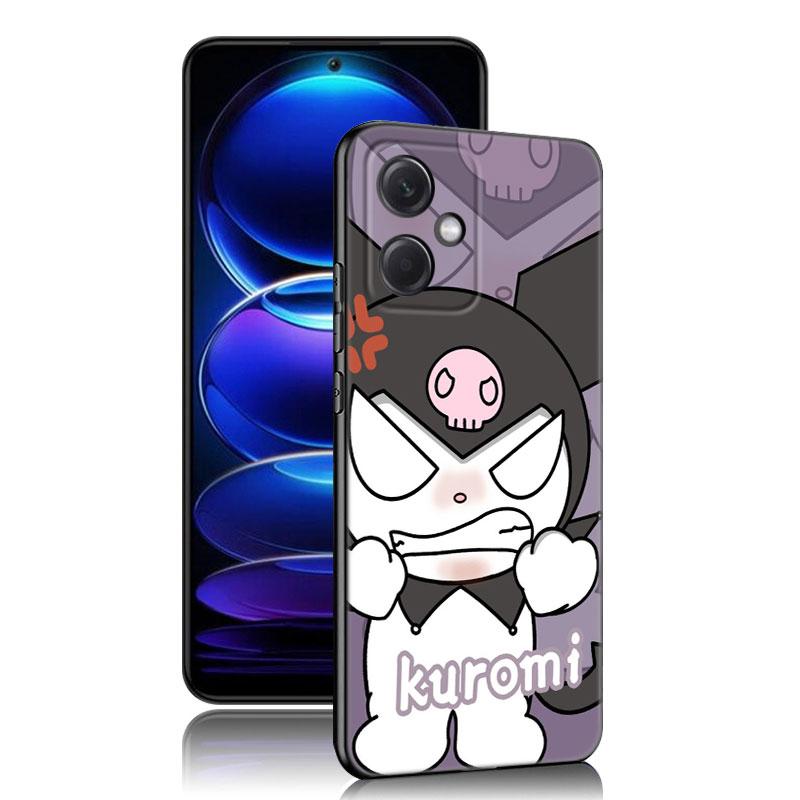 Carina Cover Nera in Silicone Sanrio Kuromi per Telefono Xiaomi Redmi Note 10 11 11S 12 13 4G 8 9 11T Pro 5G Plus 8T 9S 10S 12S