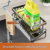 Punch-Free Spice & Rag Storage Rack for Kitchen Sink Faucet