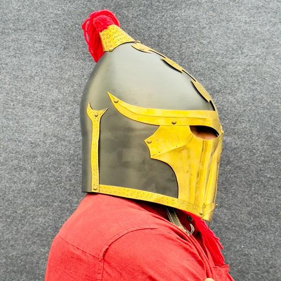 Medieval Knight Combat Helmet, Knight Helmet With Battle Rimming, Full Wearable Medieval