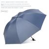 Large Thickened Windproof Reinforced Umbrella for Heavy Rain with Logo, Foldable Dual-Use Black Coating for Sun Protection and Uv Protection