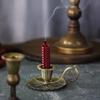 1PCS  Retro Metal Taper Candle Holder European Retro Handheld Small Candlestick Crafts Bronze Table Candle Holder Home Decor