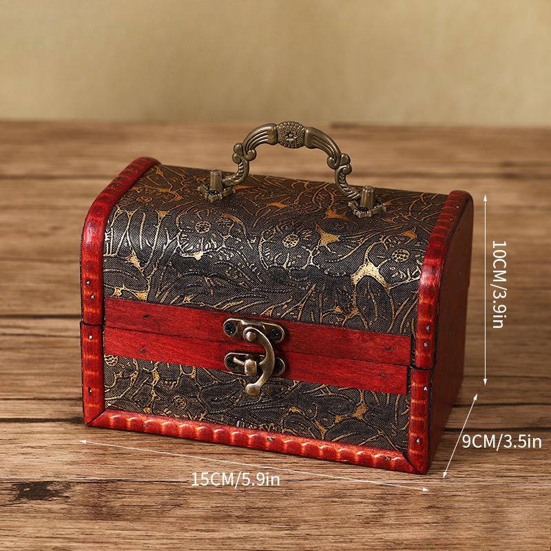 Hölzerne Schmuckschatullen Handgefertigte Dekorative Schatz-Kästchen Aufbewahrungs-Organizer Holzhalter Etui Box für Ring Ohrring Halskette Andenken Zeremonie