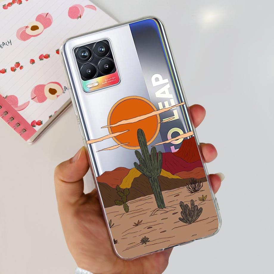 For Realme 8 Case Flower Fashion Cat Cute Cover Coques For Realme 8 Pro Phone Cases Cover Realme8 5G Realme 8i Fundas Soft Capa