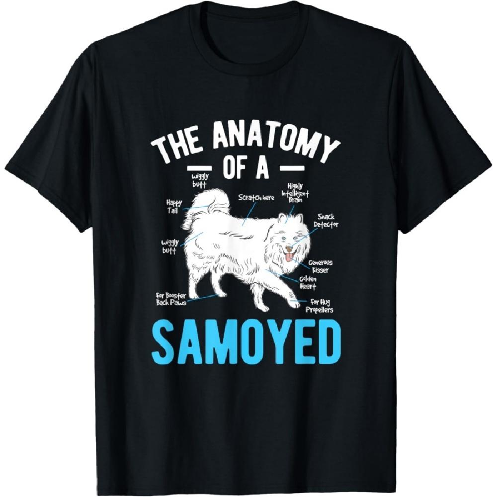 

Anatomy Samoyed Dog T-Shirt for Men Women S