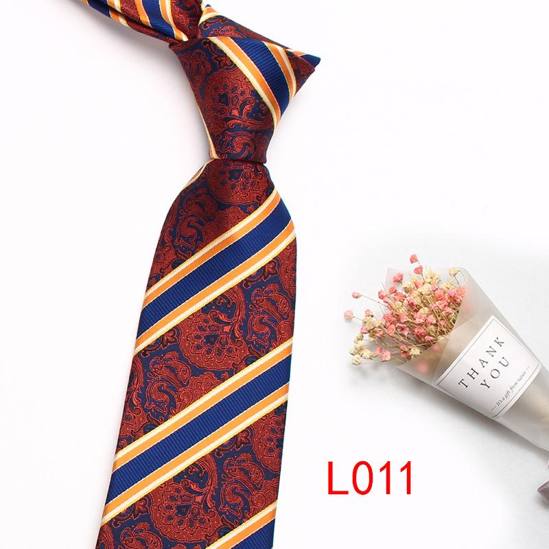 Business Dress Striped Tie, Polyester Cotton Jacquard 8Cm Striped Plaid Tie Source