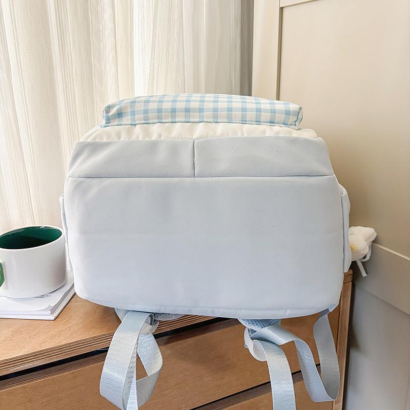 Student Schoolbag Women's Plaid Backpack College Style Backpack