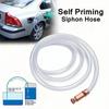 Copper Nozzle Siphon Pump Kit - Self-Priming Fuel Extractor for Gas/Oil, Manual Hand Transfer Hose with Anti-Leak Seal, Car Tank & Barrel Emergency