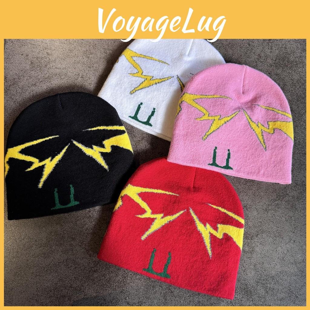 Color Letter Solid Pgwer Trendy Pattern Knitted Hat Wind Protection For Teens