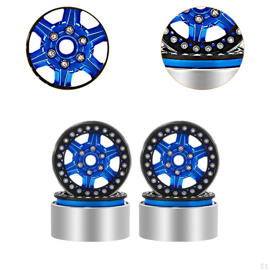 4 Pieces Race Car Wheel Hub Tires Accessories Professional Easy Installation 2 Inch Dia Sturdy RC