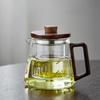 500/800ml Thickened and Heat-resistant Glass Teapot Brewing Tea Set with Wooden Lid Tea Strainer