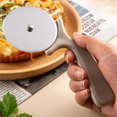 Stainless Steel Pizza Slicer Reusable Round Shape Pancake Knife Rustproof Durable Pizza Cutter Cake Scissors Kitchen Supplies