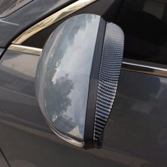 For Hyundai Elantra 2021 2022 2023 2024 Carbon Fiber Mirror Rain Eyebrow Trim 2X
