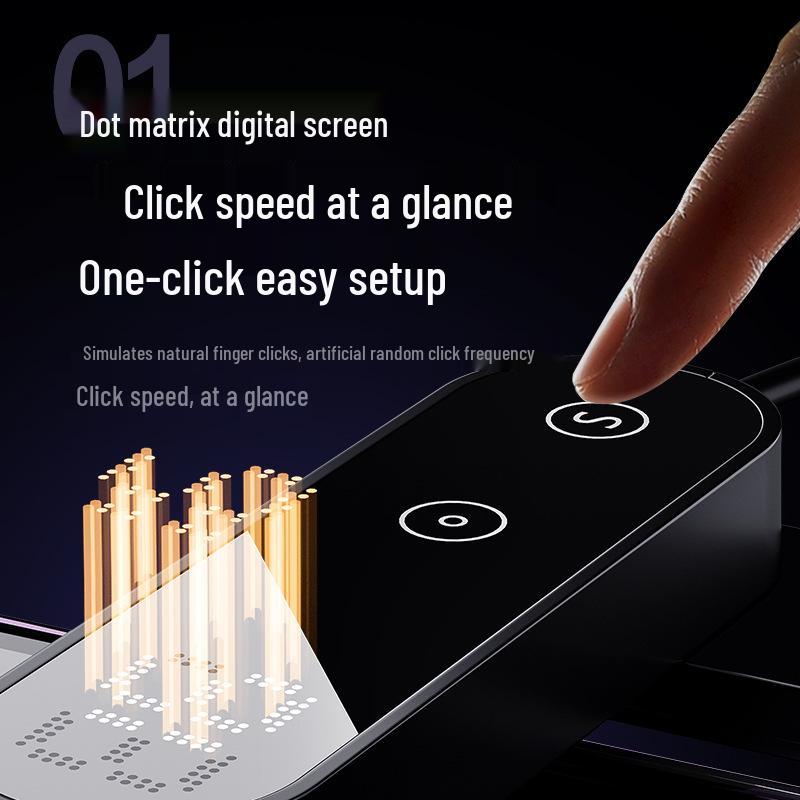 T3 Auto-Clicker with Digital Display - Adjustable Gear Electric Screen Tapper for Douyin & Kuaishou