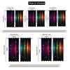 2pcs Magic Rainbow Galaxy Curtains Polyester Light Filtering Drapes for Kids Bedroom Playroom Shining Star Pattern Home Decor