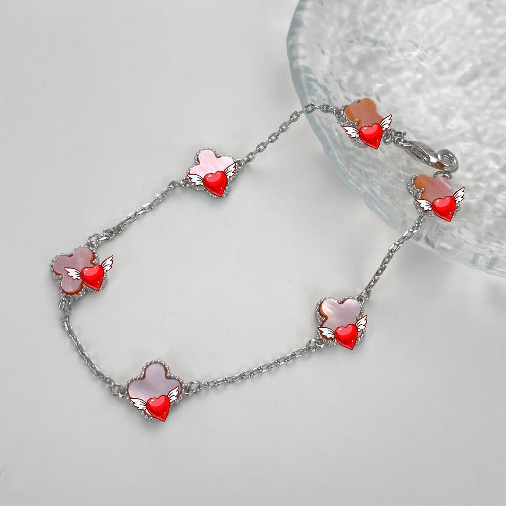 Original S925 Sterling Silver 18K Gold Plated Four-Leaf Clover Bracelet Six-flower Can Request Van the Catalog Cleef From Seller