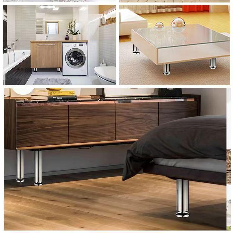 Adjustable Stainless Steel Furniture Legs for Tables, Cabinets, and Sofas
