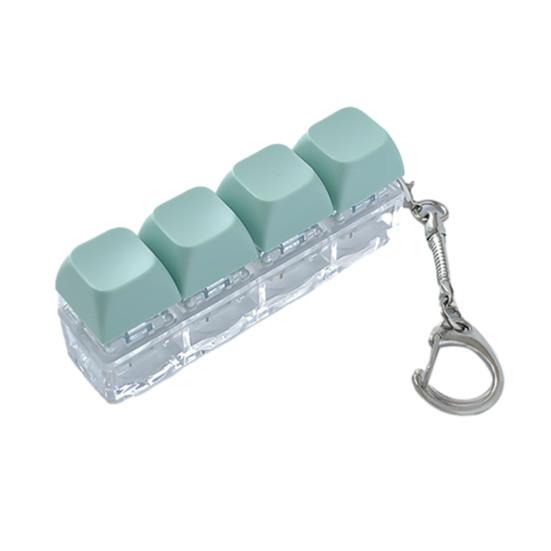 Anxiety Relief Finger Toy 3/4-Keys Keyboard Fidget Toy Stress Push Button Mini Keychain Clicker Keychain Pocket Size Mechanical Office Buster