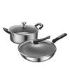 Saste Edelstahl Antihaft-Kochgeschirr 2-teiliges Set