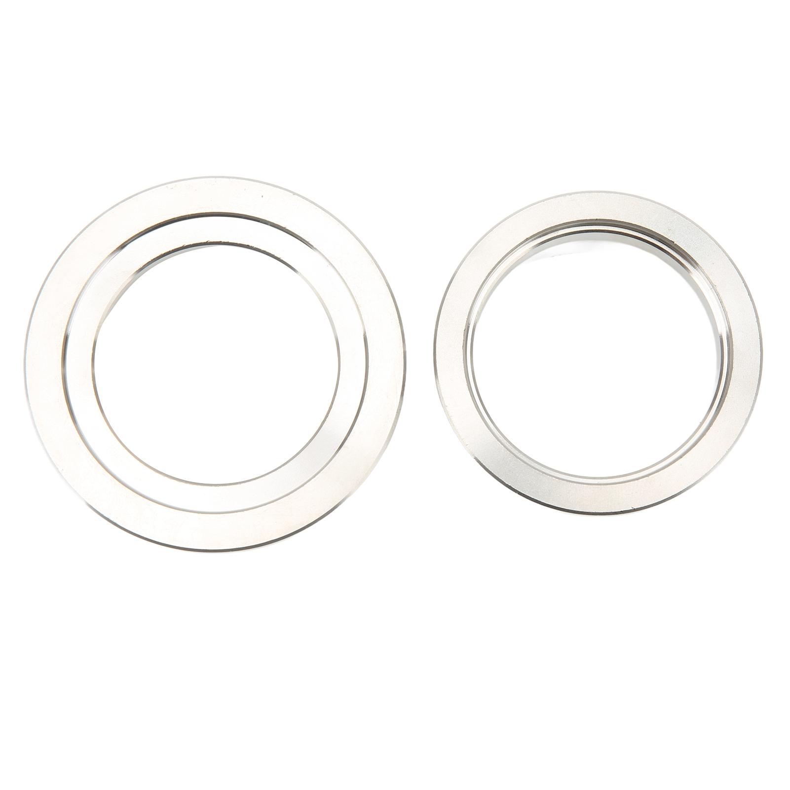 44mm Wastegate Flange Set Stainless Steel Inlet Outlet V Band Weld Kit Replacemet for TIAL MV‑R MVR VBAND