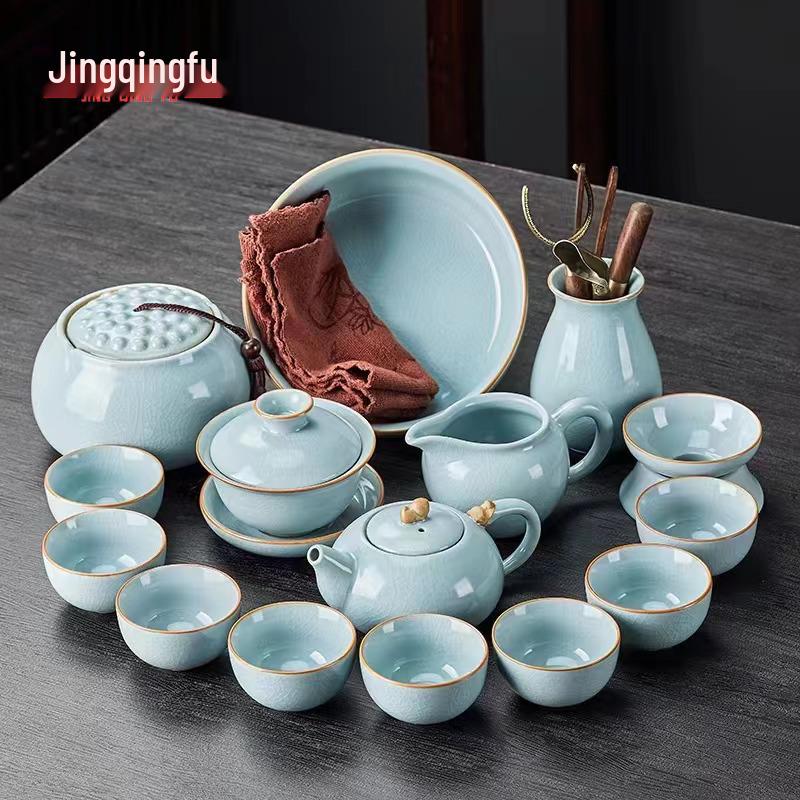Jingqingfu Ru Kiln Ceramic Teapot
