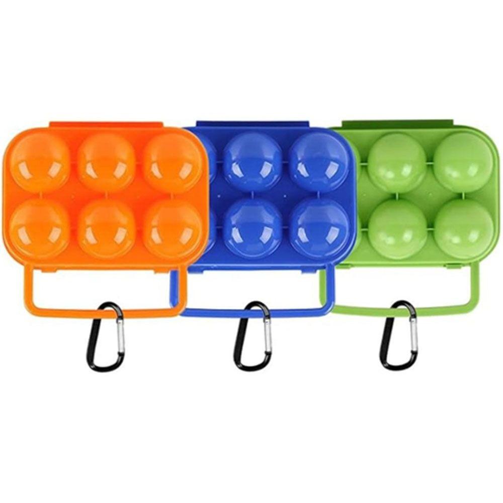 3 Pcs 6 Grid Egg Storage Carrier Sturdy Shockproof Egg Container Durable Egg Box  Indoor Kitchen