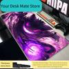 Dark Fantasy Purple Beast Large Mouse Pad AntiSlip Thickened Desk Mat Glowing Pattern Gaming Office Keyboard Pad Accessories