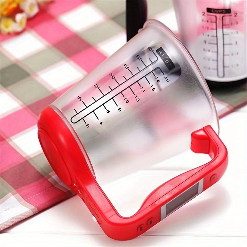 600ml Smart Measuring Cup with Thermometer , 6 in 1 Unit Conversion , Food Grade ABS Detachable Design , Real Time Monitoring from 0 to 40°C