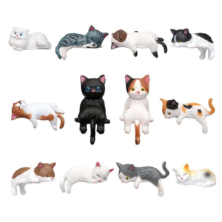 Katzen Figur Computer Monitor Dekorationen Kreatives Autozubehör, Maskottchen Handwerk Tier Sammlerfigur Heimdekorationen