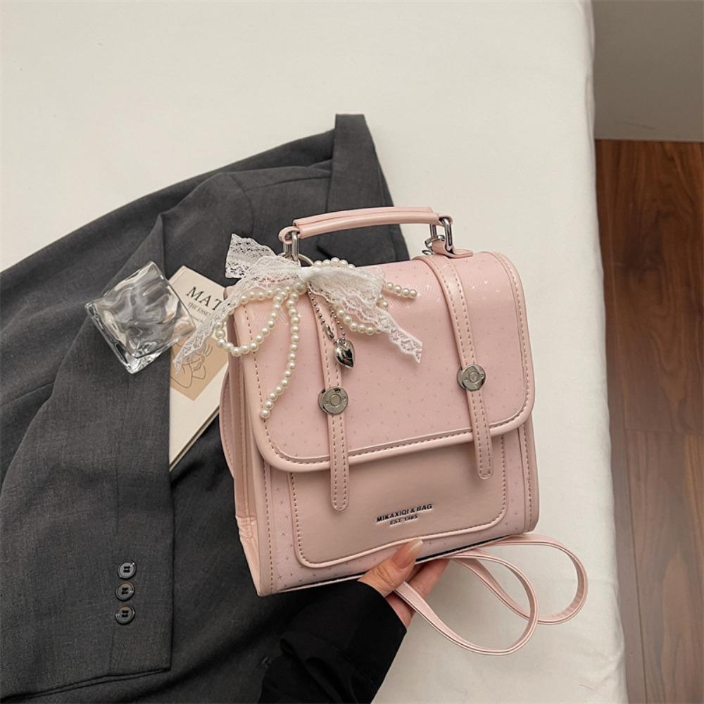 2026 new Korean version of ins retro backpack bag women's fashion texture shoulder bag commuter casual small backpack