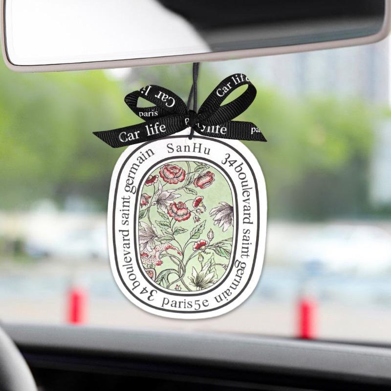 Car Fragrance Tablets Solid Car Air Freshener Mounted Aromatherapy Car Interior Decoration Persistent Air Fragrance Pendant