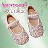 Kids Leather Shoes Spring Autumn Fashion Sequins Pearl Girls Princess Shoes Soft Bottom