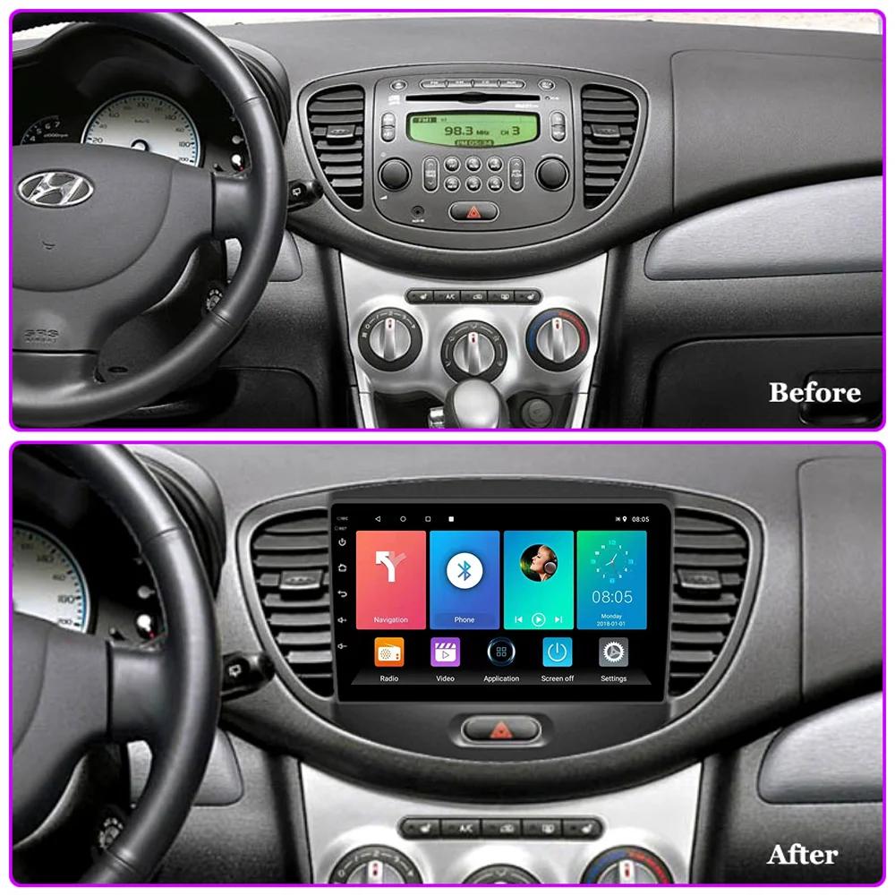 4G WIFI Android 12 Car Radio For Hyundai Grand I10 2008-2012 Multimedia Video Player GPS Navigation BT Carplay Auto Head Unit