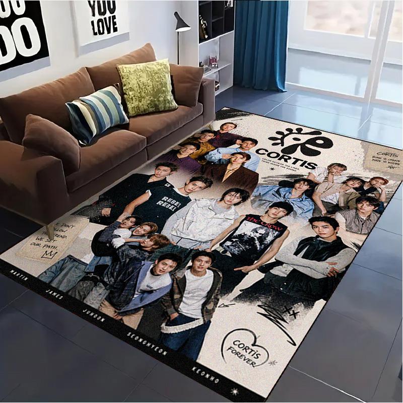 CORTIS Kpop Carpet Rug for Living Room Bedroom Home Sofa Decoration,Kids play Non-slip Floor Mat