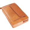 Men's leather pouch with wrist strap