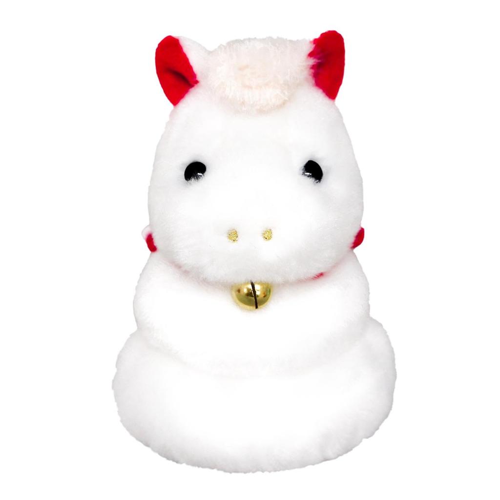 Sanei Boeki 2026 Tierkreis Umamochi (Weiß) B7 x T6,5 x H10cm Plüschtier