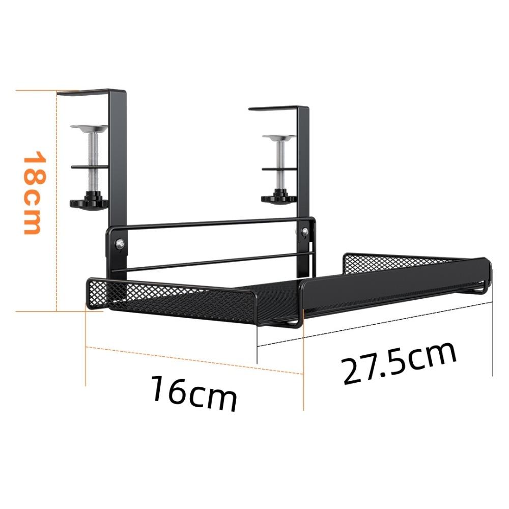 

Подстольный лоток для кабелей Стальной стол для организации проводов Модные кабельные органайзеры Black-S