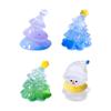 10pcs Cute Snowman Miniature Figurines Transparent Merry Christmas Decoration  Christmas Gift