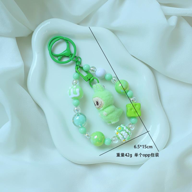 Cute Flocking Leader Keychain Doll Pendant Cartoon Cute Grain Bag Chain Pendant Gift