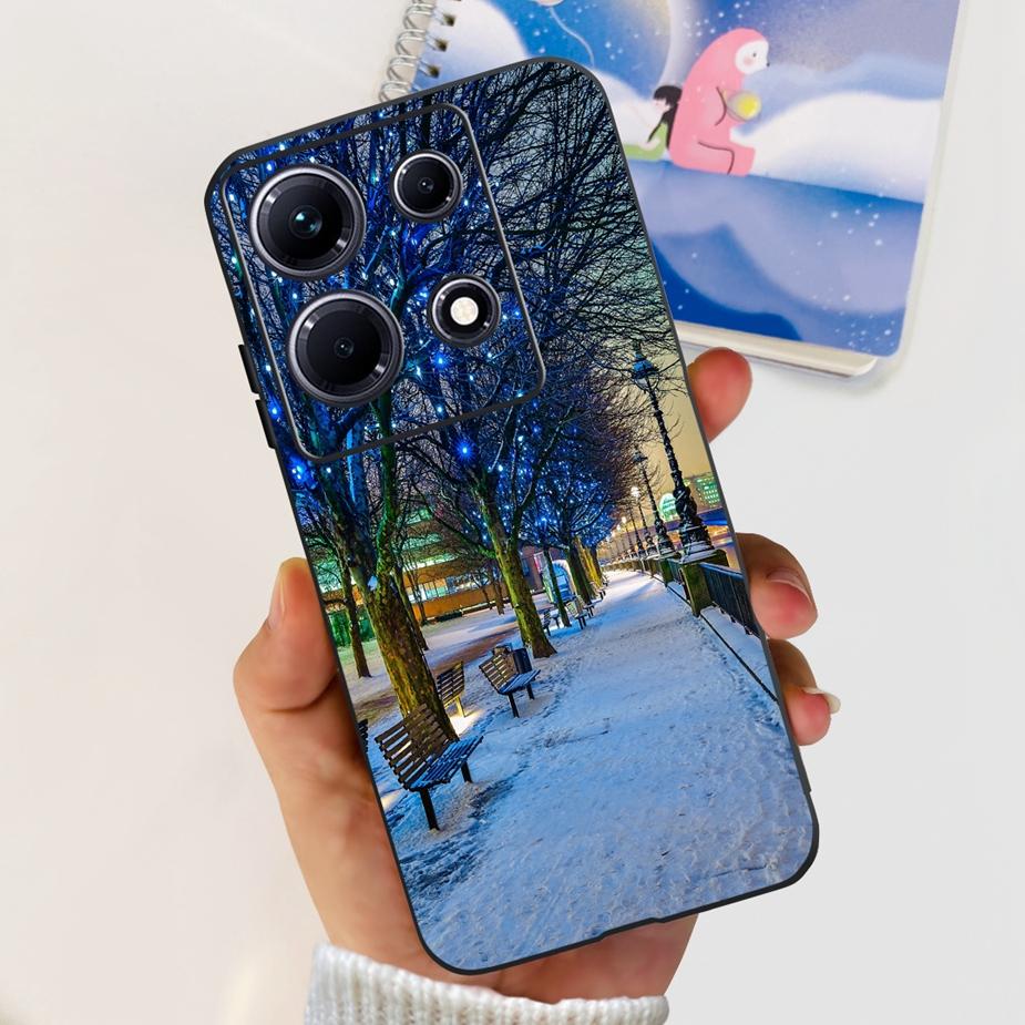 For Infinix Note 30i Case X6716 Stylish Cat Flowers Painted Cover Soft Silicone Phone Case For Infinix Note 30 Pro Note30 Bumper